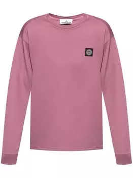 Stone Island хлопковая толстовка с компасом, розовый