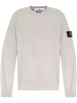 Stone Island хлопковая толстовка с компасом, серый