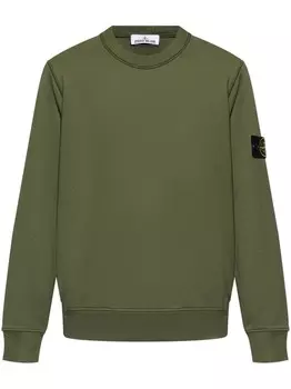 Stone Island хлопковая толстовка с компасом, зеленый