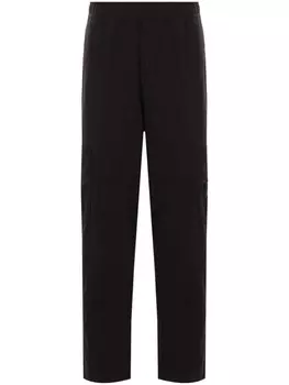 Stone Island хлопковые брюки с логотипом Compass Badge, черный