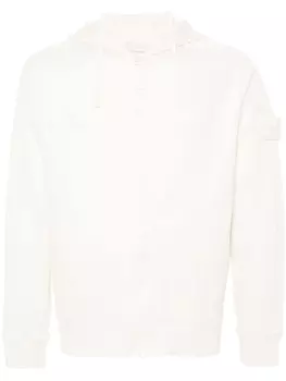 Stone Island худи на молнии, нейтральный цвет