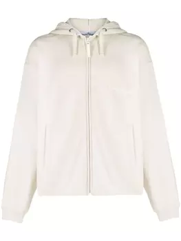 Stone Island худи на молнии с логотипом, нейтральный цвет