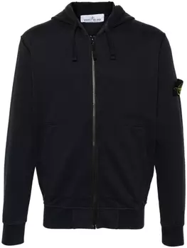Stone Island худи на молнии, синий