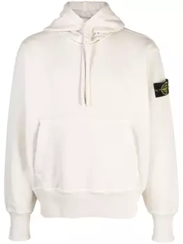 Stone Island худи с логотипом Compass, нейтральный цвет