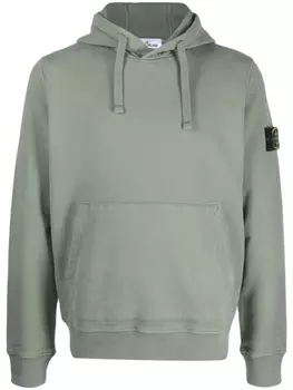 Stone Island худи с логотипом Compass, зеленый