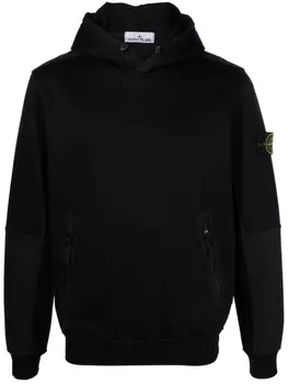 Stone Island худи с нашивкой Compass, черный