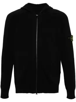 Stone Island худи с нашивкой Compass, черный