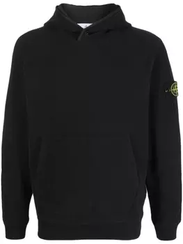 Stone Island худи с нашивкой Compass, черный