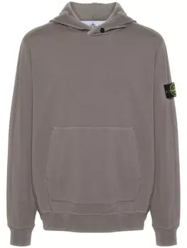 Stone Island худи с нашивкой Compass, серый