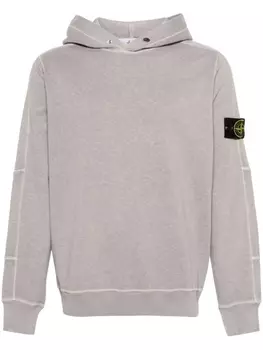 Stone Island худи с нашивкой Compass, серый