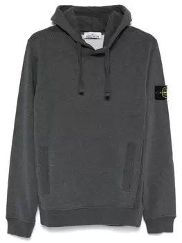 Stone Island худи с нашивкой Compass, серый