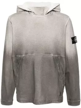 Stone Island худи с нашивкой Compass, серый