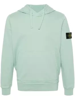 Stone Island худи с нашивкой Compass, зеленый