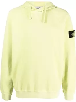 Stone Island худи с нашивкой Compass, зеленый