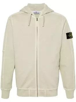 Stone Island худи с нашивкой Compass, зеленый