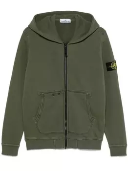Stone Island худи с нашивкой Compass, зеленый