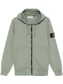 Stone Island худи с нашивкой Compass, зеленый