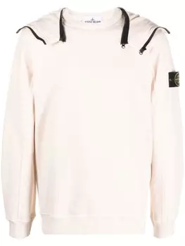 Stone Island худи с нашивкой-логотипом, розовый