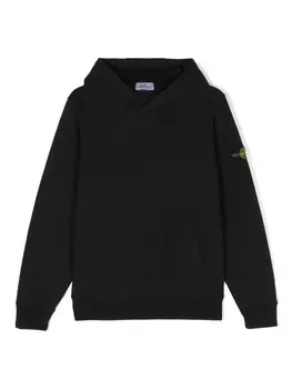 Stone Island Junior 61640 толстовка с капюшоном, черный