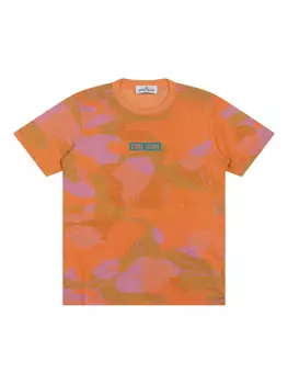 Stone Island Junior базовая футболка, оранжевый