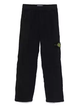 Stone Island Junior брюки с нашивкой Compass, синий