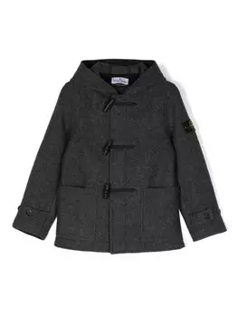 Stone Island Junior дафлкот с нашивкой Compass, серый