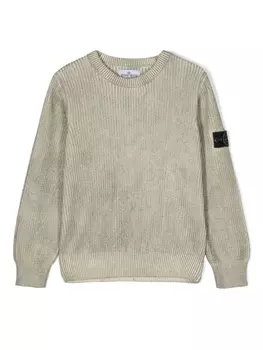 Stone Island Junior джемпер с логотипом Compass, серый