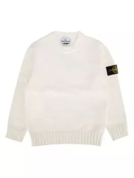 Stone Island Junior джемпер с логотипом, нейтральный цвет