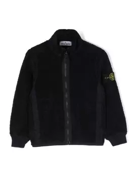 Stone Island Junior флисовая куртка на молнии, синий