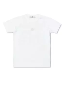 Stone Island Junior футболка с графичным принтом, белый