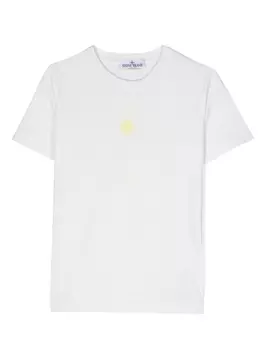 Stone Island Junior футболка с логотипом, белый
