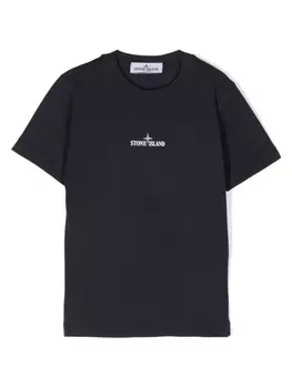Stone Island Junior футболка с логотипом, синий
