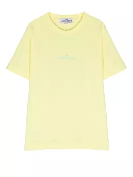 Stone Island Junior футболка с логотипом, желтый