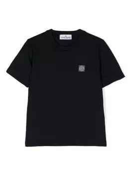 Stone Island Junior футболка с нашивкой Compass, синий