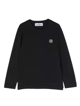 Stone Island Junior футболка с нашивкой Compass, синий