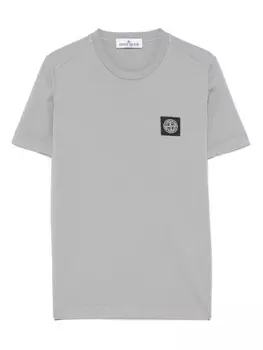 Stone Island Junior футболка с нашивкой Compass, серый