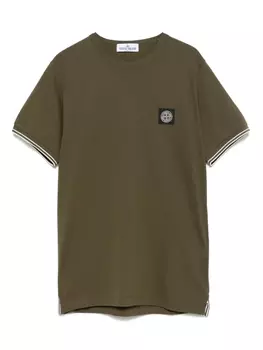 Stone Island Junior футболка с нашивкой Compass, зеленый