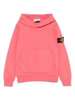 Stone Island Junior худи из джерси, розовый