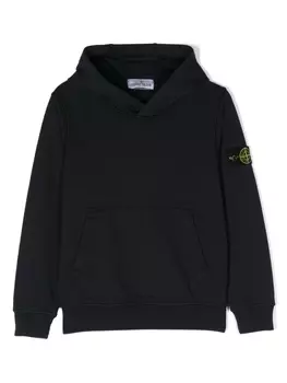 Stone Island Junior худи с нашивкой Compass, синий