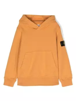 Stone Island Junior худи с нашивкой Compass, оранжевый