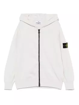 Stone Island Junior худи с нашивкой Compass, серый
