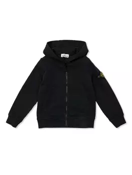 Stone Island Junior худи с нашивкой Compass, черный
