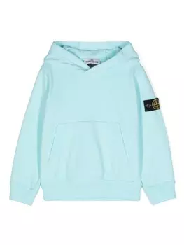 Stone Island Junior худи с нашивкой Compass, синий