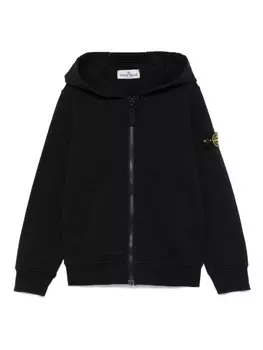 Stone Island Junior худи с нашивкой Compass, черный