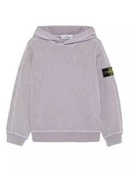 Stone Island Junior худи с нашивкой Compass, фиолетовый