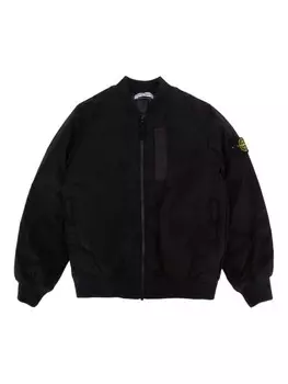 Stone Island Junior куртка-бомбер Giubbotto, черный