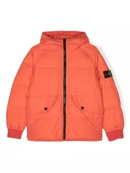Stone Island Junior куртка с нашивкой Compass, оранжевый