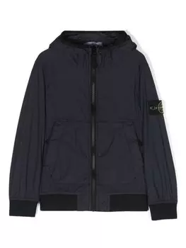 Stone Island Junior легкая ветровка с нашивкой Compass, синий