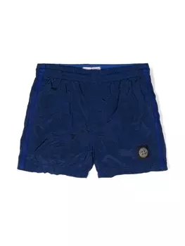 Stone Island Junior плавки-шорты с логотипом Compass, синий