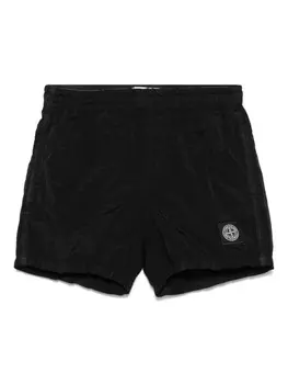 Stone Island Junior плавки-шорты с нашивкой Compass, черный